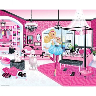 Barbie - adesivo murale 12 pannelli BARBIE [42971]
