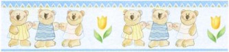 Bordure in blister [rotolo] 02042 - Bear Brothers blu