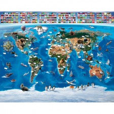 La mappa del mondo - poster murale 12 pannelli