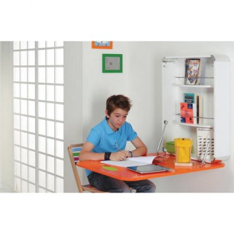 Fasciatoio/scrivania a muro Arancione