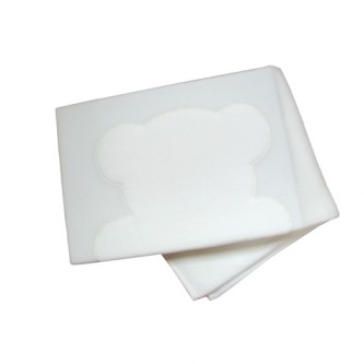 Coperta in pile per lettino Orsetti Glitter Bianco  [05.33]