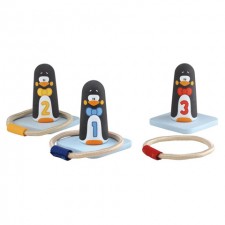 Lancia anello pinguini in legno