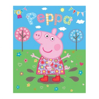 Peppa Pig pozzanghera fangosa - poster murale 8 pannelli Muddy Puddles [42797]