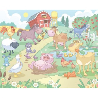 Baby fattoria - poster murale 12 pannelli BABY FUN OF THE FARM [40601]