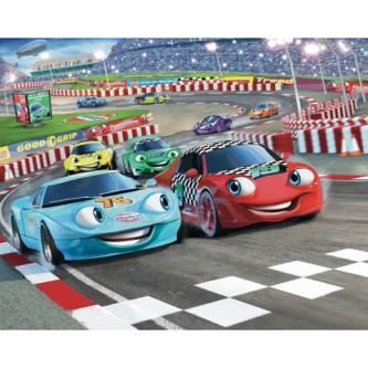 Testa a testa - poster murale 12 pannelli CAR RACERS [40106]