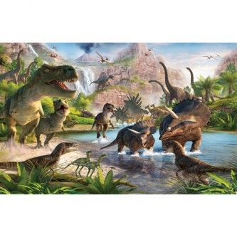 La terra dei dinosauri - poster murale 12 pannelli DINOSAUR LAND [41745]